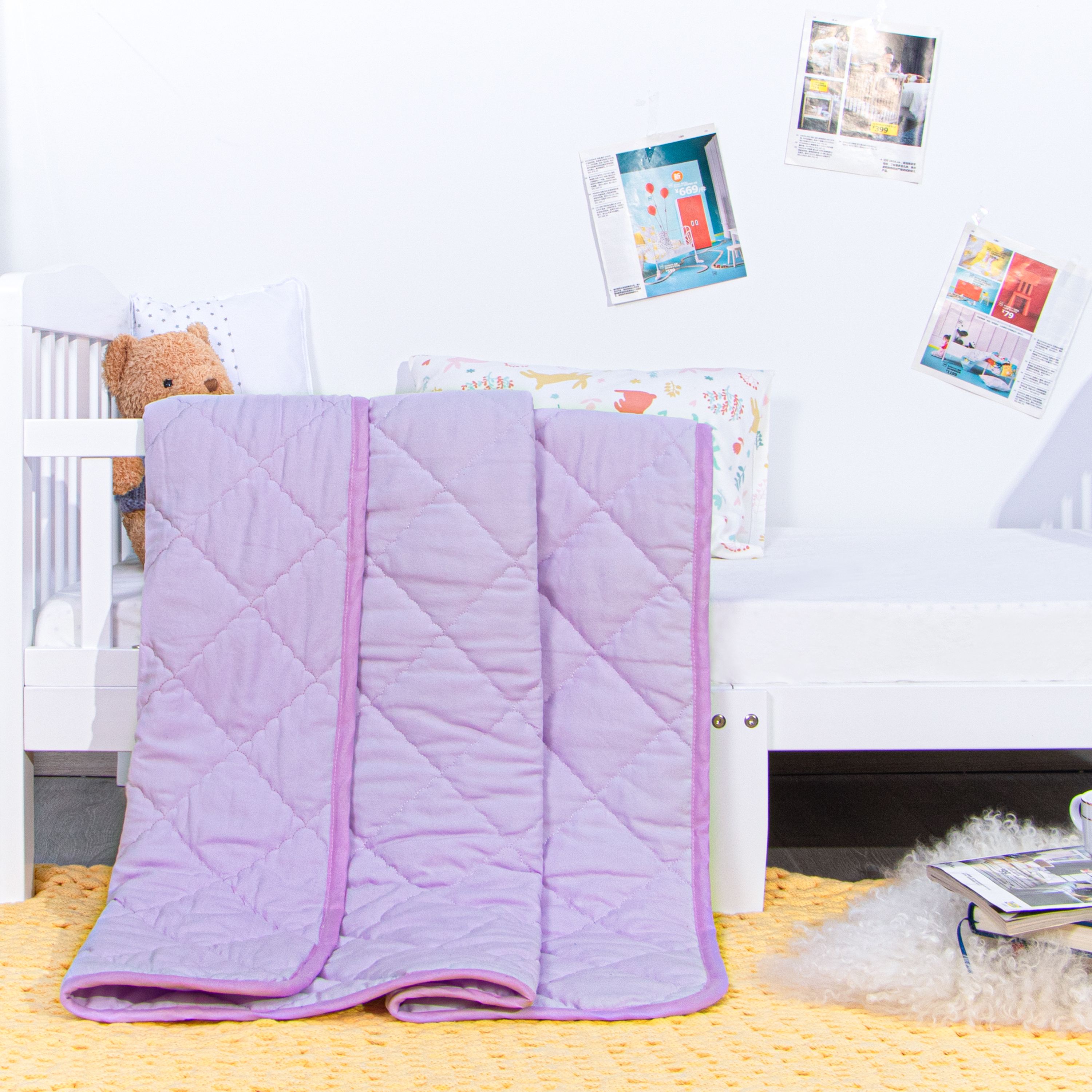 Aerisaura Down Alternative Toddler Comforter, Light Purple